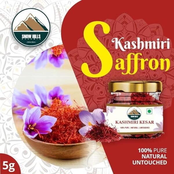 Snow Hills Saffron Original Kashmir Lacha/Kesar/Keshar (Grade A) (Pack of 1, 1 gram) - Image 4