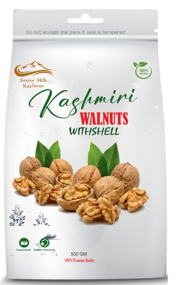 Snow Hills Kashmir Kashmiri Kagzi Shelled Walnuts 500gm